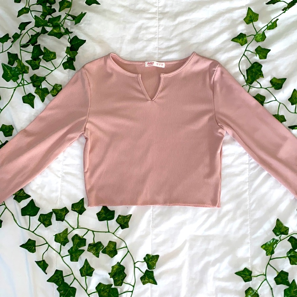 long sleeve crop top